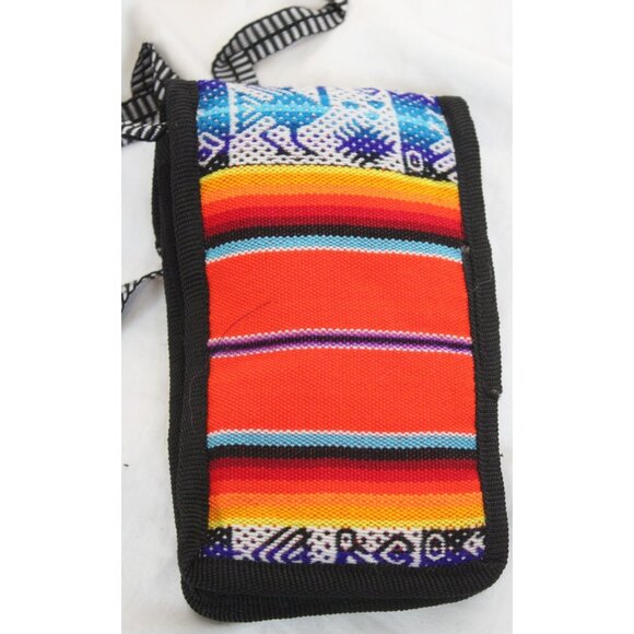 Peruvian Passport Pouch Wallet Phone Padded Native Textile Lanyard Llama Woman - Picture 4 of 5